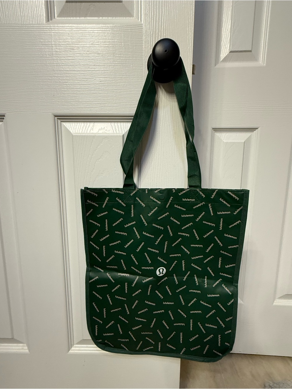 Lululemon Medium Dark Green Logo Repeat Tote